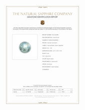 1.00 Ct. Bluish Green Cabochon Sapphire from Montana Scan Report