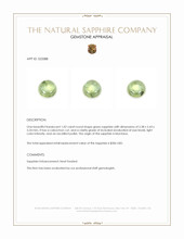 1.02 Ct. Green Cabochon Sapphire from Montana Appraisal
