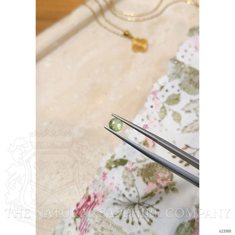 1.02 Ct. Green Cabochon Sapphire from Montana