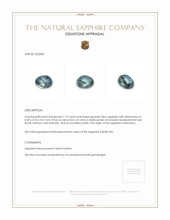 1.19 Ct. Greenish Blue Cabochon Sapphire from Montana Appraisal