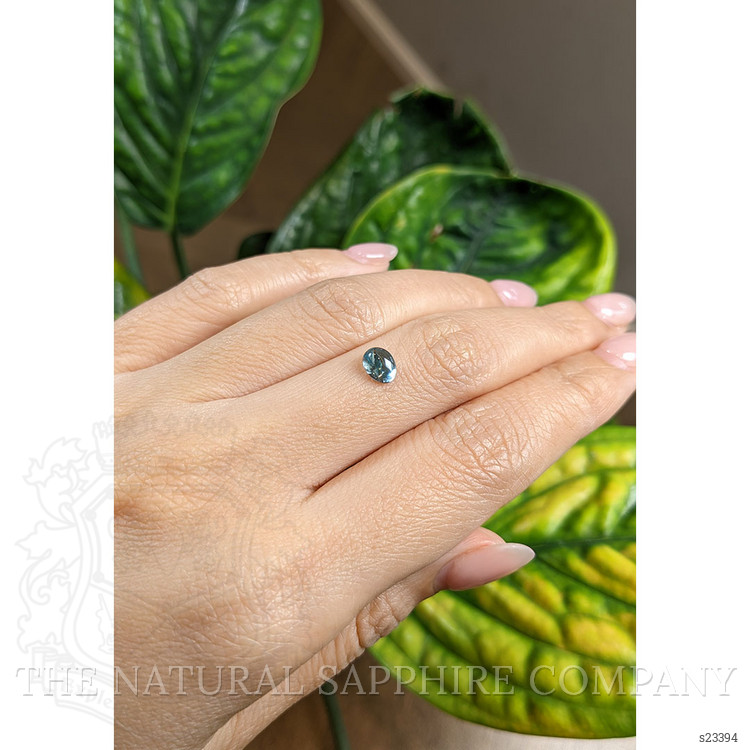 1.19 Ct. Greenish Blue Cabochon Sapphire from Montana