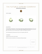 1.48 Ct. Green Cabochon Sapphire from Montana Appraisal