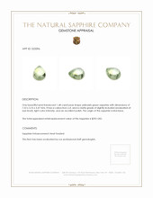 1.48 Ct. Yellowish Green Cabochon Sapphire from Montana Appraisal