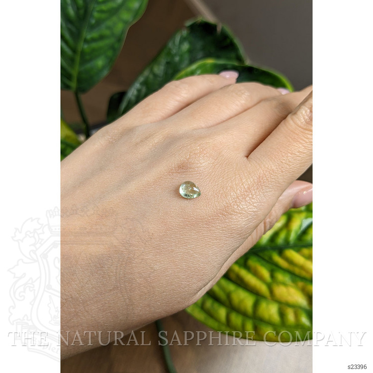 1.48 Ct. Yellowish Green Cabochon Sapphire from Montana