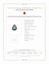 1.37 Ct. Bluish Green Cabochon Sapphire from Montana Scan Report