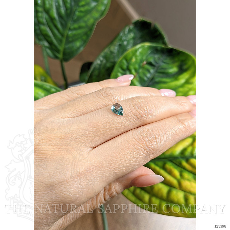 1.37 Ct. Bluish Green Cabochon Sapphire from Montana