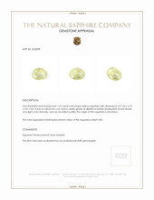 1.23 Ct. Yellow Cabochon Sapphire from Montana Appraisal