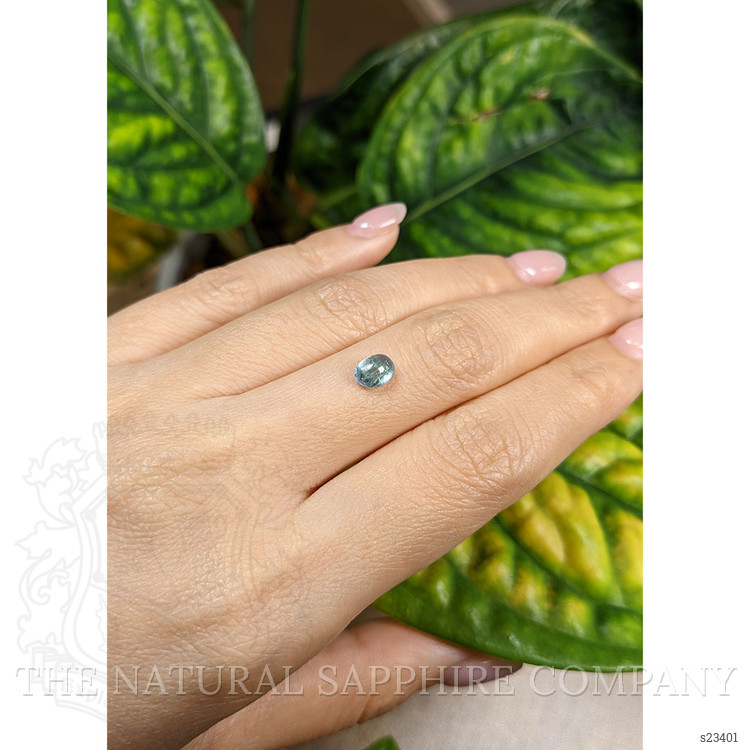 1.28 Ct. Greenish Blue Cabochon Sapphire from Montana