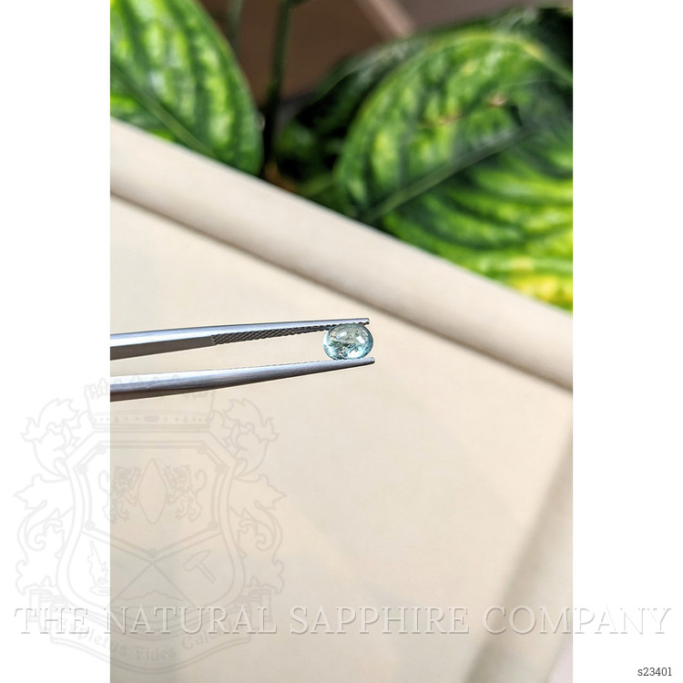 1.28 Ct. Greenish Blue Cabochon Sapphire from Montana