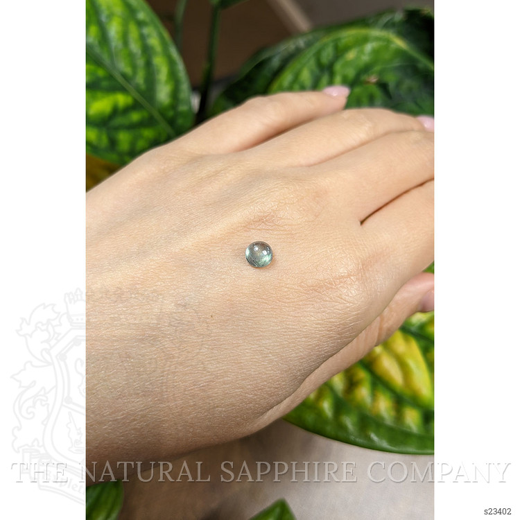 1.31 Ct. Bluish Green Cabochon Sapphire from Montana