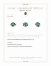 1.63 Ct. Bluish Green Cabochon Sapphire from Montana Appraisal