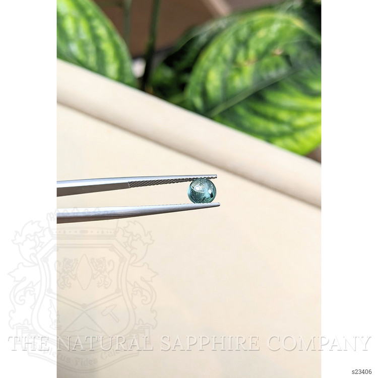 1.77 Ct. Bluish Green Cabochon Sapphire from Montana