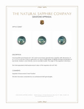 1.83 Ct. Greenish Blue Cabochon Sapphire from Montana Appraisal