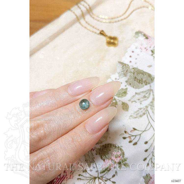 1.83 Ct. Bluish Green Cabochon Sapphire from Montana