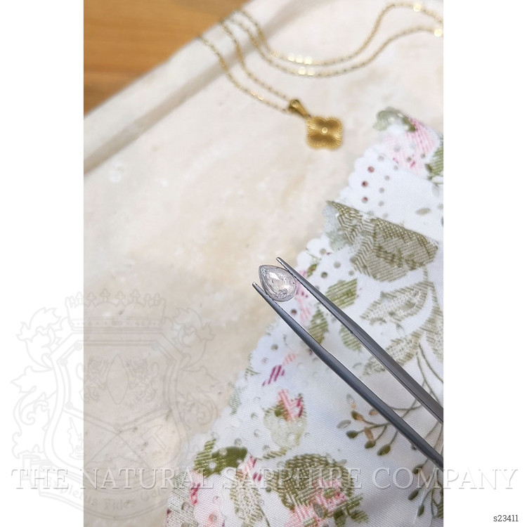 2.15 Ct. White Cabochon Sapphire from Montana