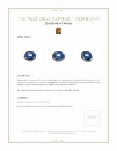 2.20 Ct. Blue Cabochon Sapphire from Montana Appraisal