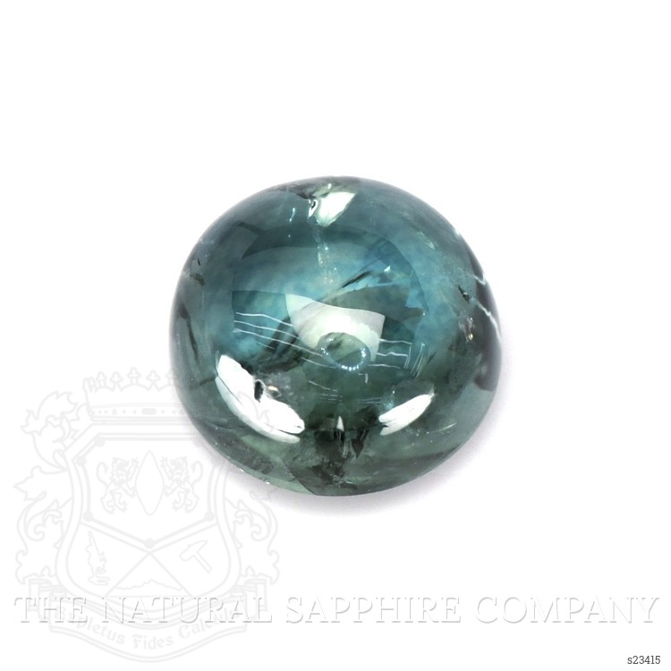 2.45 Ct. Bluish Green Cabochon Sapphire from Montana