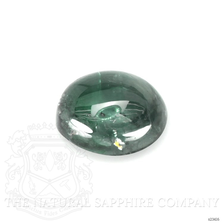 2.87 Ct. Bluish Green Cabochon Sapphire from Montana