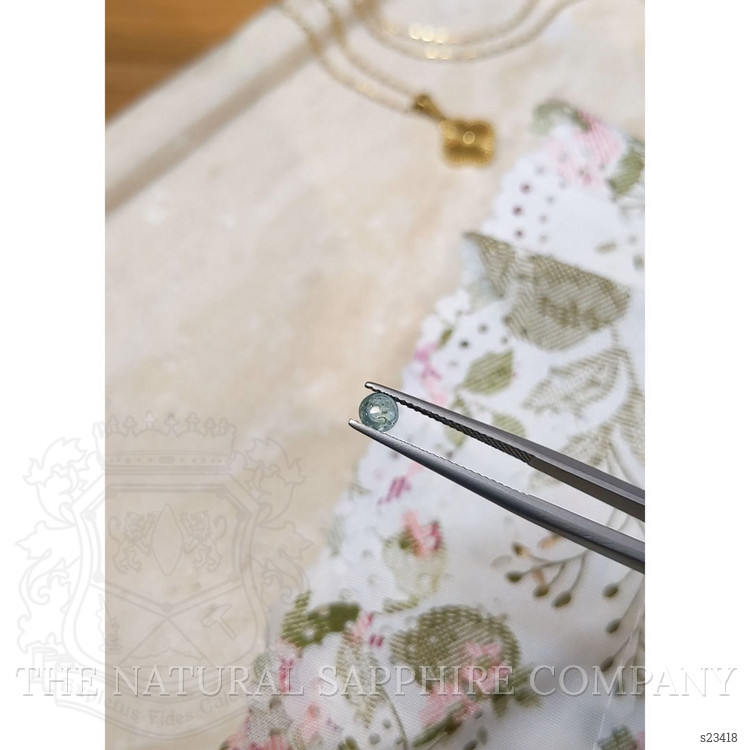 0.51 Ct. Greenish Blue Cabochon Sapphire from Montana