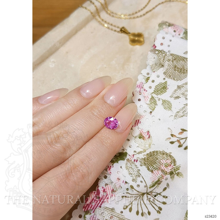 1.65 Ct. Purplish Pink Sapphire from Ceylon (Sri Lanka)