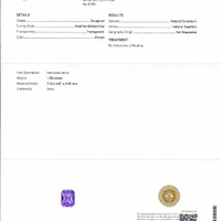 1.55 Ct. Purple Sapphire from Ceylon (Sri Lanka) Scan Report