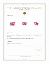 2.36 Ct. Pink Sapphire from Ceylon (Sri Lanka) Appraisal