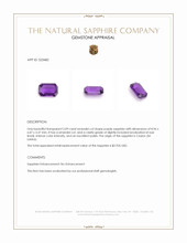 2.09 Ct. Purple Sapphire from Ceylon (Sri Lanka) Appraisal