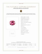 1.19 Ct. Reddish Pink Sapphire from Ceylon (Sri Lanka) Scan Report