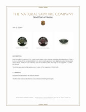 2.61 Ct. Color Change Sapphire from Ceylon (Sri Lanka) Appraisal