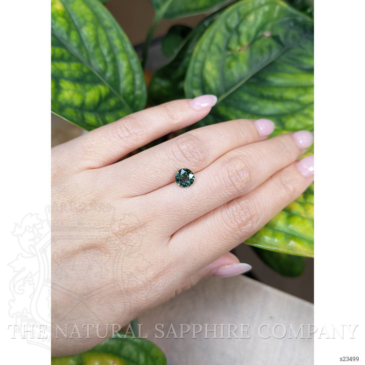 1.54 Ct. Bluish Green Sapphire from Ceylon (Sri Lanka)