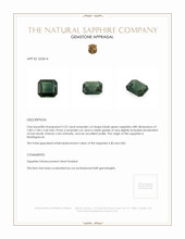 2.22 Ct. Bluish Green Sapphire from Madagascar Appraisal