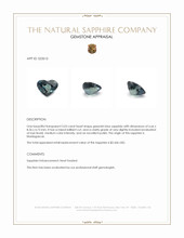 2.03 Ct. Greenish Blue Sapphire from Madagascar Appraisal