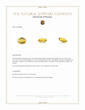 2.50 Ct. Yellow Sapphire from Ceylon (Sri Lanka) Appraisal