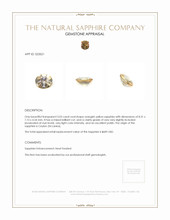 2.03 Ct. Orangish Yellow Sapphire from Ceylon (Sri Lanka) Appraisal