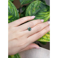 1.77 Ct. Bluish Green Sapphire from Madagascar Life Style