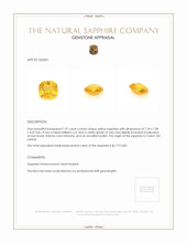 1.97 Ct. Yellow Sapphire from Ceylon (Sri Lanka) Appraisal
