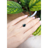 2.67 Ct. Greenish Blue Sapphire from Madagascar Life Style