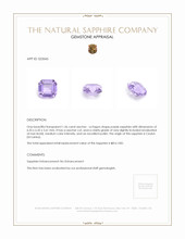 1.36 Ct. Purple Sapphire from Ceylon (Sri Lanka) Appraisal