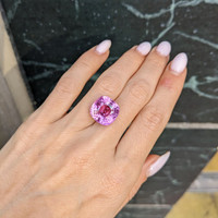 16.00 Ct. Pink Sapphire from Ceylon (Sri Lanka) Life Style