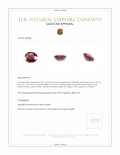 2.09 Ct. Pinkish Brown Sapphire from Thailand Appraisal