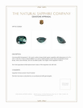 1.00 Ct. Bluish Green Sapphire from Africa Appraisal