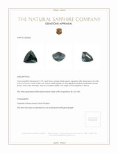 1.39 Ct. Bluish Green Sapphire from Africa Appraisal