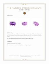 2.01 Ct. Purple Sapphire from Ceylon (Sri Lanka) Appraisal