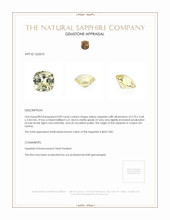 0.89 Ct. Yellow Sapphire from Ceylon (Sri Lanka) Appraisal