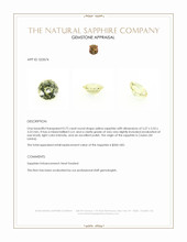 0.72 Ct. Yellow Sapphire from Ceylon (Sri Lanka) Appraisal