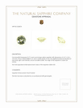 0.72 Ct. Yellow Sapphire from Ceylon (Sri Lanka) Appraisal