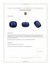 18.62 Ct. Blue Sapphire from Madagascar Appraisal