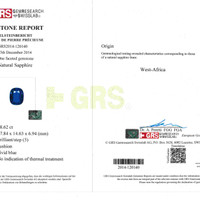 18.62 Ct. Blue Sapphire from Madagascar Scan Report