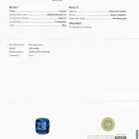 6.19 Ct. Blue Sapphire from Ceylon (Sri Lanka) Scan Report