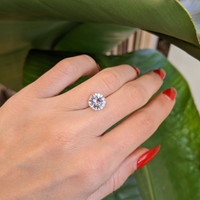 3.56 Ct. White Sapphire from Ceylon (Sri Lanka) Life Style